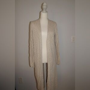 J. Jill Cream Long Cardigan Sweater